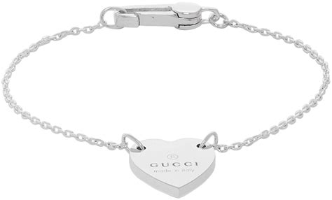 heart gucci bracelet|gucci trademark heart silver bracelet.